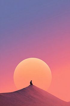 Méditation au coucher du soleil