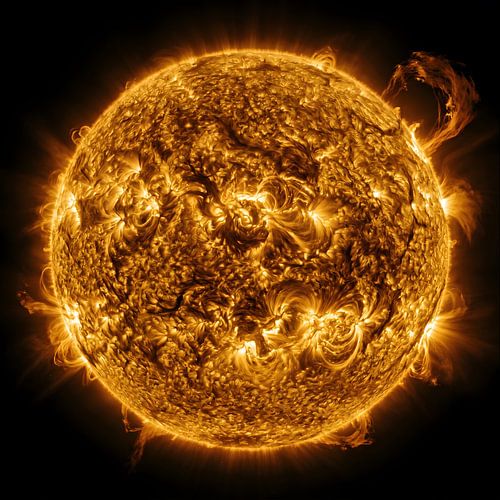 Starke Sonneneruptionen und Plasma