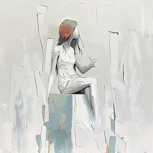 Frau abstrakt | Frau sitzend