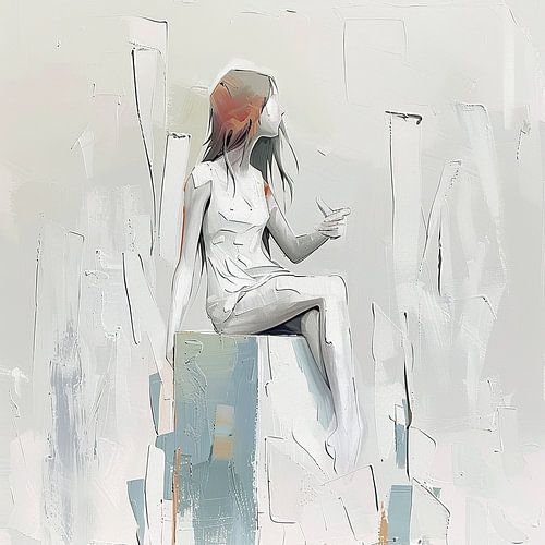 Femme abstraite | Femme assise