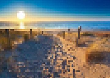 De kust van Zandvoort pixel van Niek Traas