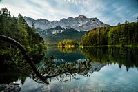 Sunrise at lake Eibsee