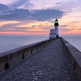 The Le Tréport lighthouse at dusk - Beautiful Nornandie by Rolf Schnepp