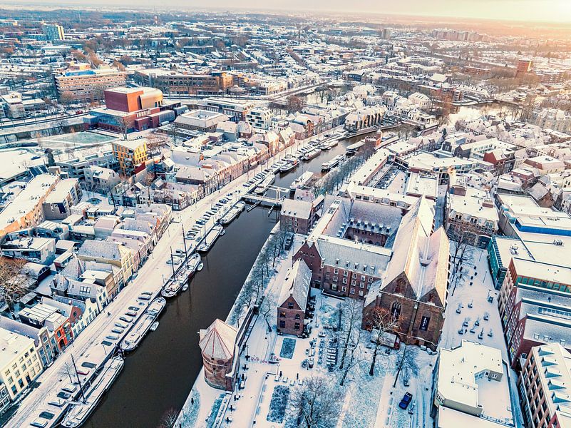Zwolle downtown district during a cold winter morning by Sjoerd van der Wal Photography