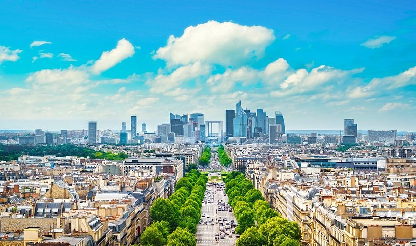 La Défense et l'avenue de la Grande Armée. Paris, France par Stefano Orazzini