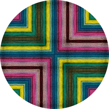 Kleurrijke strepen in het vierkant van Sabine Wagner