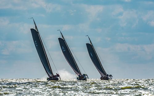 Skûtsjes auf dem IJsselmeer_01 von Harry Eggens