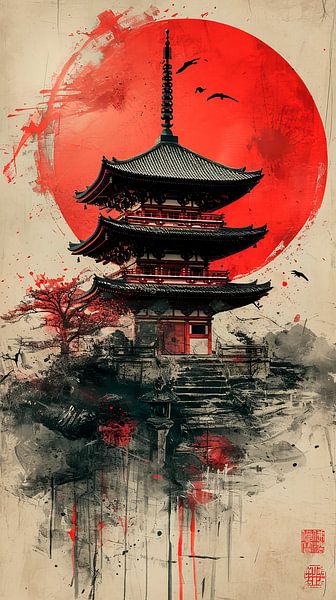 Japanse pagode van Peet de Rouw