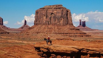 Monument Valley with native Navajo American by Dimitri Verkuijl