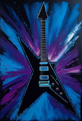 Elektrische gitaar abstracte kunst