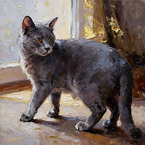 Cat Art Collection - Russische Blauwe kat