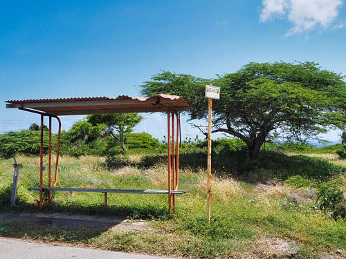 Ruines d'un arrêt de bus à Curaçao