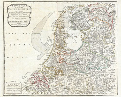 Kaart van Nederland 1794
