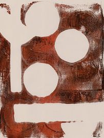 Terra and cream. Minimalist abstract art. Growth. by Dina Dankers