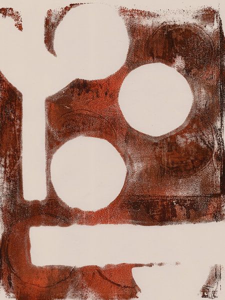 Terra und Creme. Minimalistische abstrakte Kunst. Wachstum. von Dina Dankers