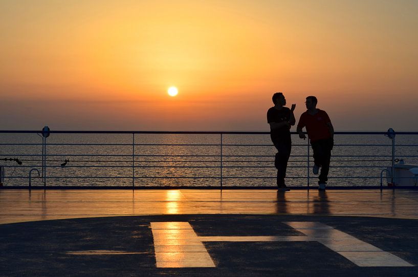 The Italian discussion: Sunset on Ferry Sardinia by Be More Outdoor