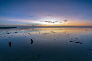 Zonsondergang op het Wad