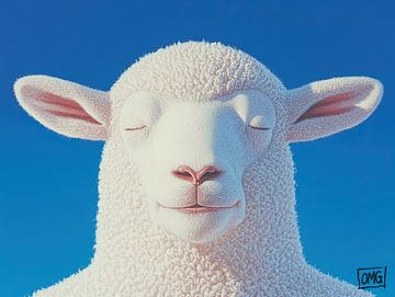 Schaap | Blissful Sheep Blue Sky van OMG Art