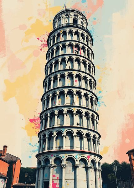 Scheve toren van Pisa Vintage van MIROKKU