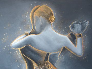 Tango - Dance couple 2 by Edeltraut K. Schlichting