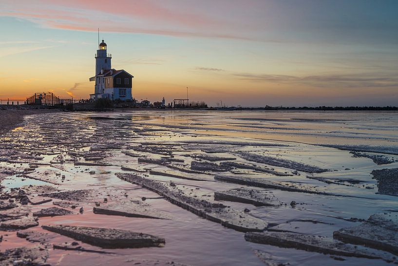 Pferd von Marken im Winter von Menno Schaefer