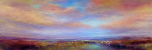 Kleuren van licht - avondlucht boven de heide