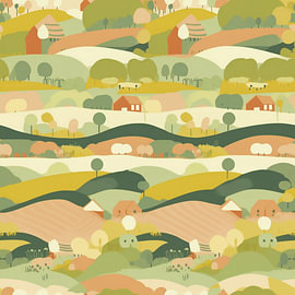 Pastoral Hills by Vythryd Arts
