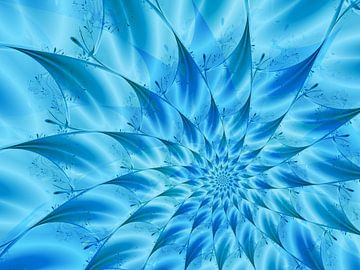 Blütenstern in Blau und Türkis von Claudia Gründler