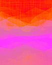 Morning Mist een moderne pop-art expressionist in roodroze van FRESH Fine Art thumbnail