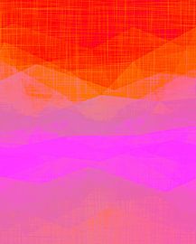 Brouillard matinal un pop art moderne expressionniste en rouge rose