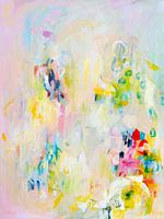 Enjoy the Ride - abstract painting with pastel shades