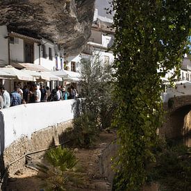 Sentenil de las Bodegas Spanien - Die Felsen hängen über der Stadt von Marianne van der Zee