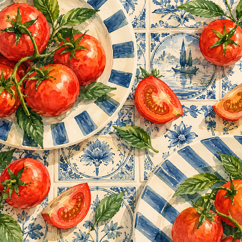 Rote Tomaten – Delfter Kachel-Sinfonie