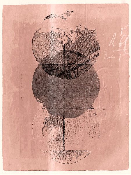 Scandinavisch minimalisme Aards roze van Mad Dog Art