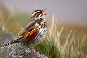 Rotdrossel (Turdus iliacus)