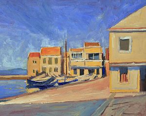 The little fishing harbour at Loggos