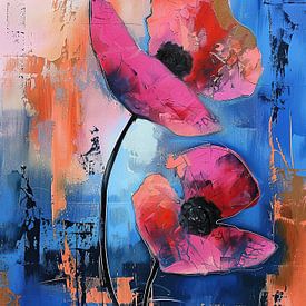 Abstract Bloemen van Abstract Schilderij