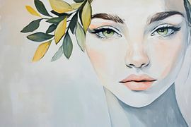 Female face with plant elements by Poster Art Shop