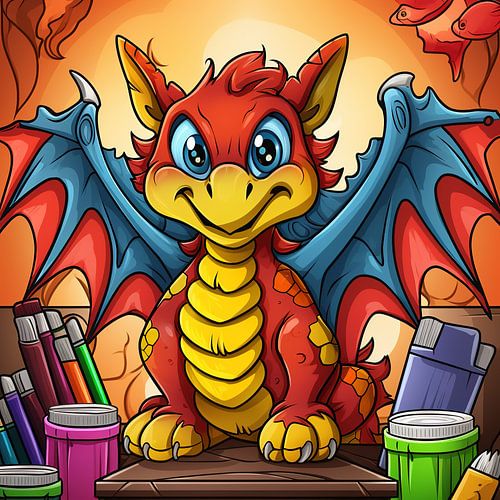 Cute Red Dragon