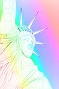 The Statue of Liberty - New York, America (rainbow / pride) - Iconic Wall Decoration by Be More Outdoor thumbnail