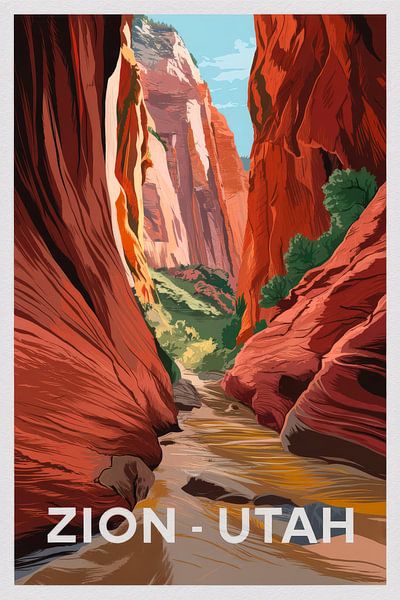 Zion - Utah by Poster Art Shop