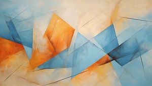 Abstract origami shapes panorama