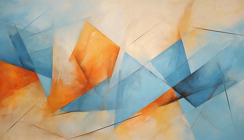 Abstract origami vormen panorama