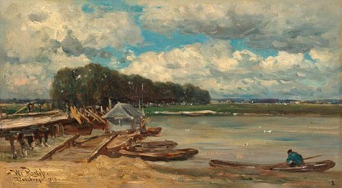 De brug over de IJssel bij Doesburg, Willem Roelofs