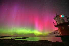 Northern lights from Lindbåden, a small island outside Loftahammar 2 van Marc Hollenberg