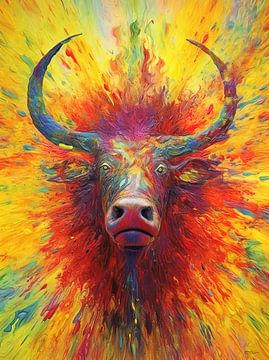 dier in multicolor van Gelissen Artworks