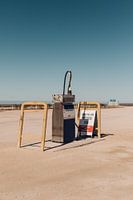 Retro petrol station along the road in Australia