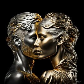 Liebe in Gold und Silber von Gelissen Artworks