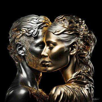 love in gold and silver by Gelissen Artworks