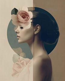 Portrait with a poetic look in pastel colours by Carla Van Iersel